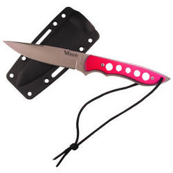 Recon, Red Aluminum, Spear Point, With Sheath