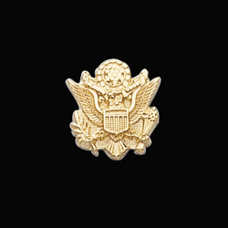 14K White Gold Us Army Lapel Pin