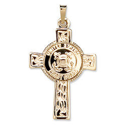 14K Two Tone Gold Us Army Cross