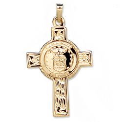 14K Yellow Gold Us Air Force Cross