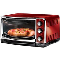 6 Slice Toaster Oven- Red