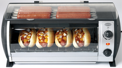 HRT 540 Large 1000 Watt Hot Dog Roller Toaster