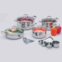 Maxam® 16pc 3-Ply Cookware Set