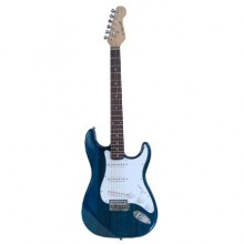 39 inch Transparent Blue Electric Guitar With Belt