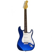 39 inch Metallic Blue Electric Guitar With Belt