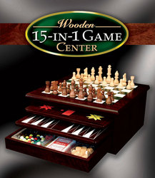 Wooden 15 in 1 Game Center