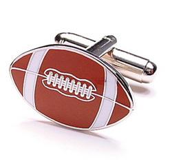 Football Themed Executive Cufflinks w/Jewelry Box by Cuff Links.