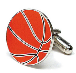 Basketball Themed Executive Cufflinks w/Jewelry Box by Cuff Links.