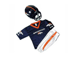 Denver Broncos Youth NFL Team Helmet and Uniform Set by Franklin Sports (Medium)
