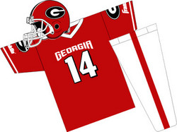Georgia Bulldogs Youth NCAA Team Helmet and Uniform Set by Franklin Sports (Small)