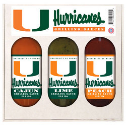 Miami Hurricanes NCAA Grilling Gift Set
