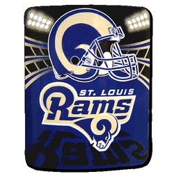 Saint Louis Rams Fleece NFL Blanket (Shadow Series) by Northwest (50""x60"")