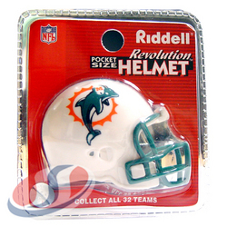 Miami Dolphins ""Revolution"" Style Pocket Pro NFL Helmet by Riddell