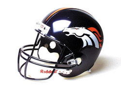 Denver Broncos Full Size ""Deluxe"" Replica NFL Helmet