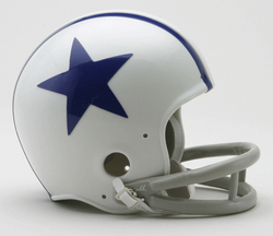 Dallas Cowboys (1960-63) Miniature Replica NFL Throwback Helmet w/2-Bar Mask by Riddell