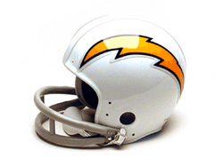 San Diego Chargers (1961-73) Miniature Replica NFL Throwback Helmet w/2-Bar Mask by Riddell