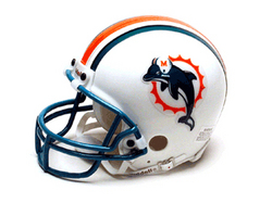 Miami Dolphins Miniature Replica NFL Helmet w/Z2B Mask by Riddell