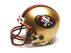 San Francisco 49ers Miniature Replica NFL Helmet w/Z2B Mask by Riddell