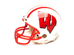 Wisconsin Badgers Miniature Replica NCAA Helmet w/Z2B Mask by Riddell