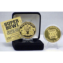 24kt Gold Super Bowl XXV flip coin