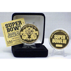 24kt Gold Super Bowl III flip coin