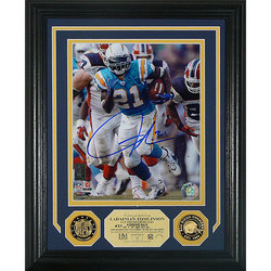 LaDanian Tomlinson Autographed Gold Coin Photo Mint