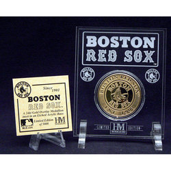 Boston Red Sox Gold Coin in Archival Etched Acrylic.