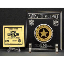 Highland Mint Dallas Cowboys 24kt Gold Game Coin