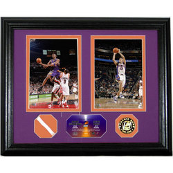 Steve Nash - Amare Stoudamire NBA All Stars Photomint with Authentic Game Used Net Piece