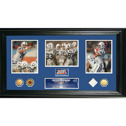 Peyton Manning Super Bowl XLI Trio MVP Photo Mint  Includes a Piece of his Game Used Jersey!