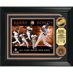 Barry Bonds 756th HR Commemorative Photomint w/ 24KT Gold and Infield Dirt Coin