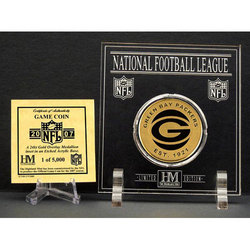 Highland Mint Green Bay Packers 24kt Gold Game Coin