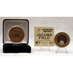 CLEVELAND INDIANS JACOBS FIELD AUTHENTICATED INFIELD DIRT COIN