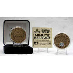 HOUSTON ASTROS MINUTE MAID PARK AUTHENTICATED INFIELD DIRT COIN