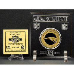 Highland Mint New England Patriots 24kt Gold Game Coin