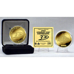 Anaheim Ducks 24KT Gold 2007 Stanley Cup Champions Coin