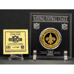 Highland Mint New Orleans Saints 24kt Gold Game Coin