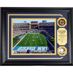 Qualcomm Stadium Photo Mint with 2 24KT Gold Coins