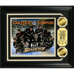 Anaheim Ducks 2007 Stanley Cup Champions Team Force Gold Coin Photo Mint