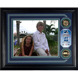 Seattle Seahawks ""# 1 Fan"" Personalized Photo Mint with 2 Gold Coins