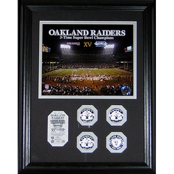 Oakland Raiders 3 Time Super Bowl Champs Photomint