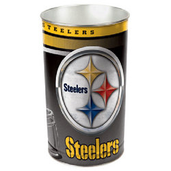 Pittsburgh Steelers NFL Tapered Wastebasket (15"" Height)