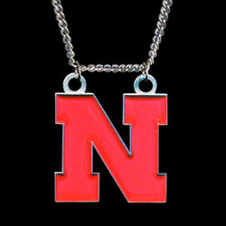 College Logo Pendant on Chain - Nebraska Cornhuskers