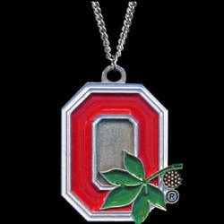 College Logo Pendant on Chain - Ohio State Buckeyes