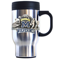 College Travel Mug - Michigan Wolverines