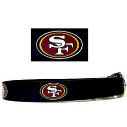 Embossed NFL Leather Belt - San Francisco 49ers