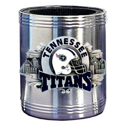NFL Can Cooler - Pewter Emblem Tennessee Titans