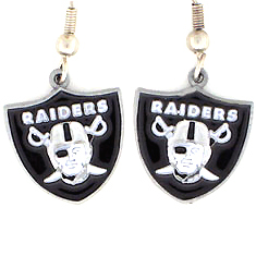 NFL Dangling Earrings - Oakland Raiders Logo