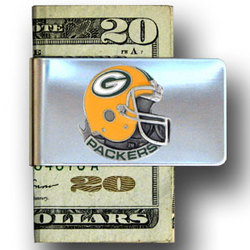 Sculpted & Enameled Pewter Moneyclips - Packers