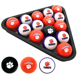 Clemson Tigers Officially Licensed Billiard Balls by Frenzy Sports